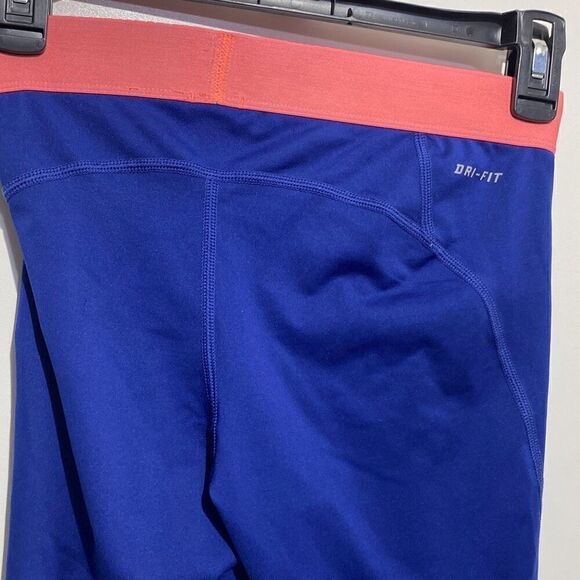Nike Pro Men's Blue Orange Dri-Fit Elastic Waistband Biker Shorts Size Small - Picture 4 of 5